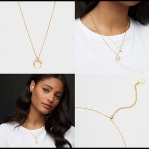 Cayne Crescent Charm Adjustable Necklace